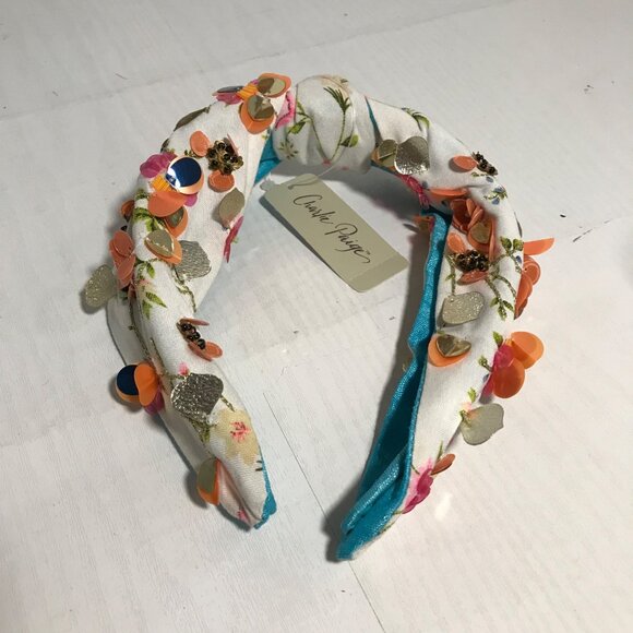 Charlie Paige Floral Embellished Headband With Sequins & Beads - Picture 1 of 7